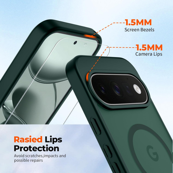 SUPFINE Google Pixel 11 Pro XL Manyetik K�l�f -Forest Green