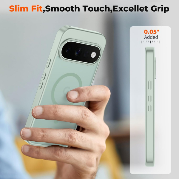 SUPFINE Google Pixel 11 Pro XL Manyetik K�l�f -Light Green