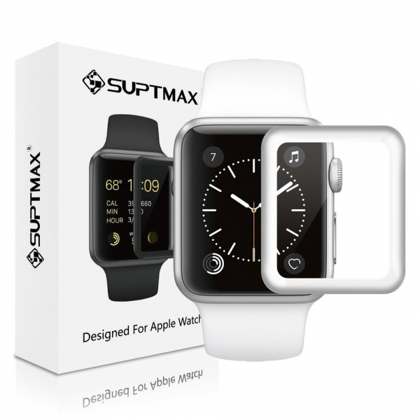 SUPTMAX Apple Watch Cam Ekran Koruyucu (38 mm)-White