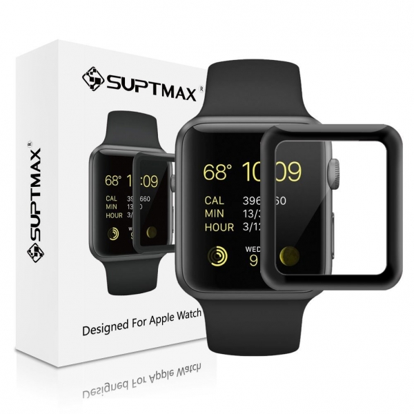 SUPTMAX Apple Watch Cam Ekran Koruyucu (38 mm)-Black