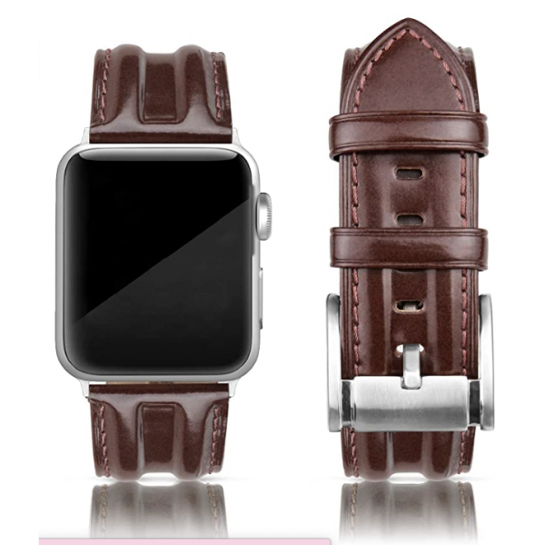 SWEES Deri Apple Watch Kay (45mm)-Pecan Brown