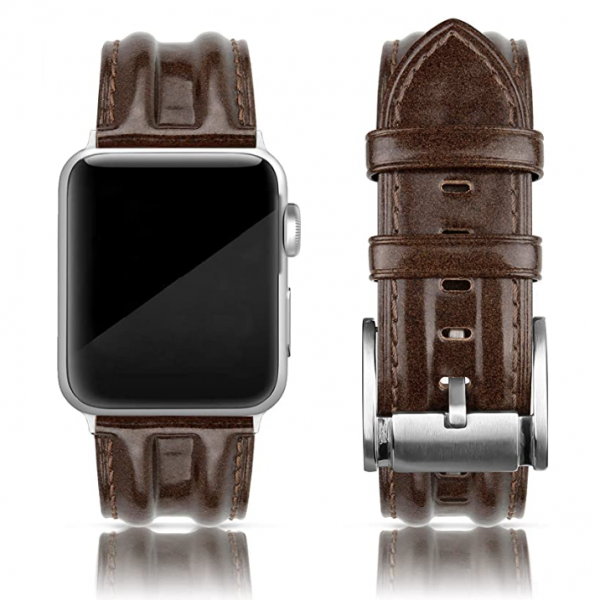 SWEES Deri Apple Watch Kay (45mm)-Brown Opal