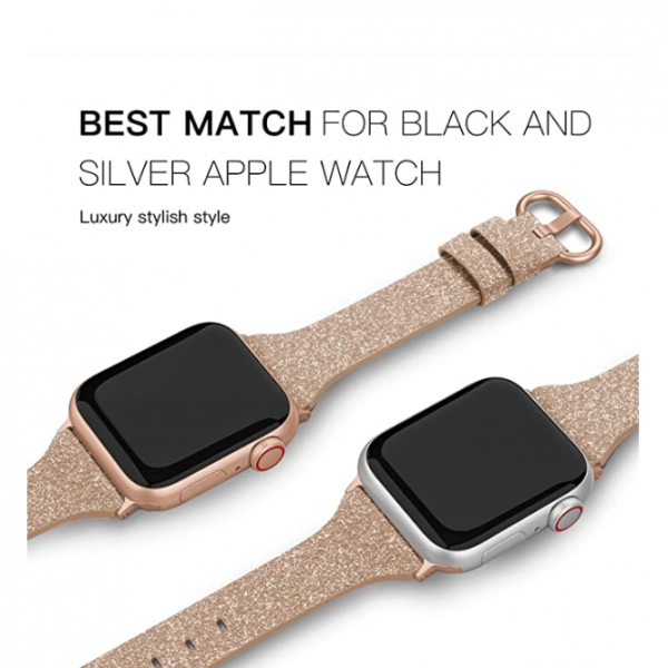 SWEES Simli Deri Apple Watch Kay (41mm)-Gold