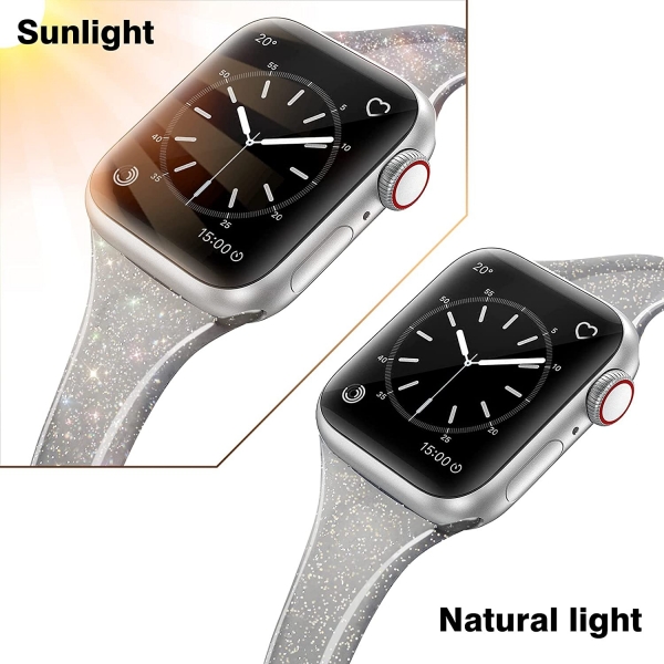 SWEES Simli Silikon Apple Watch Kay (41mm)-Deep Black