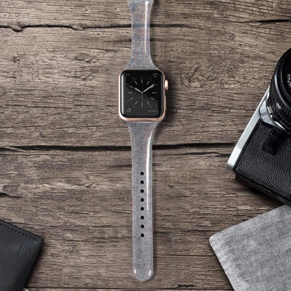 SWEES Simli Silikon Apple Watch Kay (41mm)-Black