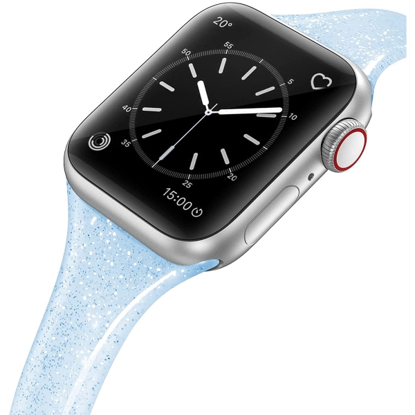 SWEES Simli Silikon Apple Watch Kay (45mm)-Blue