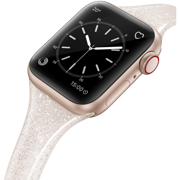SWEES Simli Silikon Apple Watch Kay (41mm)-Champagne