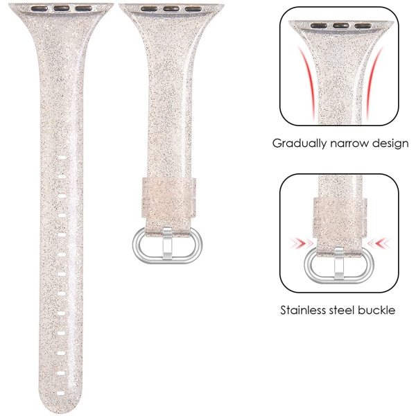 SWEES Simli Silikon Apple Watch Kay (41mm)-Champagne