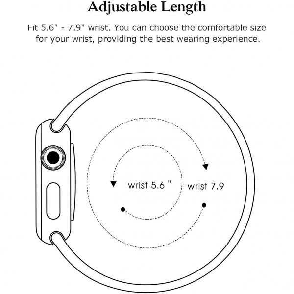 SWEES Simli Silikon Apple Watch Kay (45mm)-Champagne