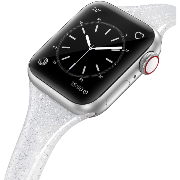 SWEES Simli Silikon Apple Watch Kay (41mm)-Silver