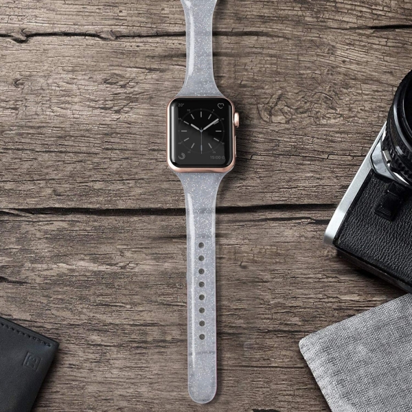 SWEES Simli Silikon Apple Watch Kay (41mm)-Silver