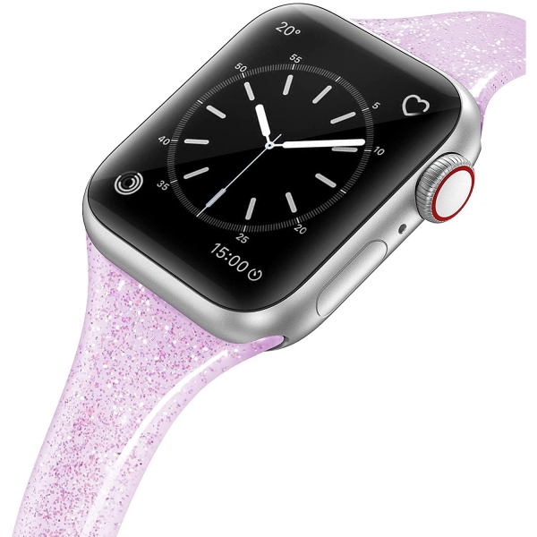 SWEES Simli Silikon Apple Watch Kay (45mm)-Lilac