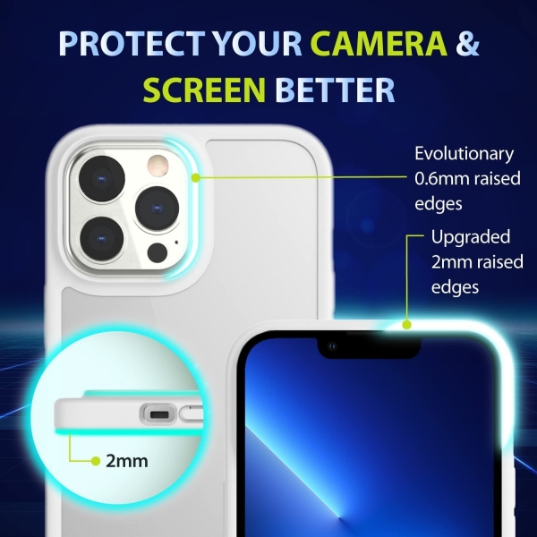 SWITCHEASY Aero Plus Serisi iPhone 13 Pro Max Bumper Klf (MIL-STD-810G)-Clear White