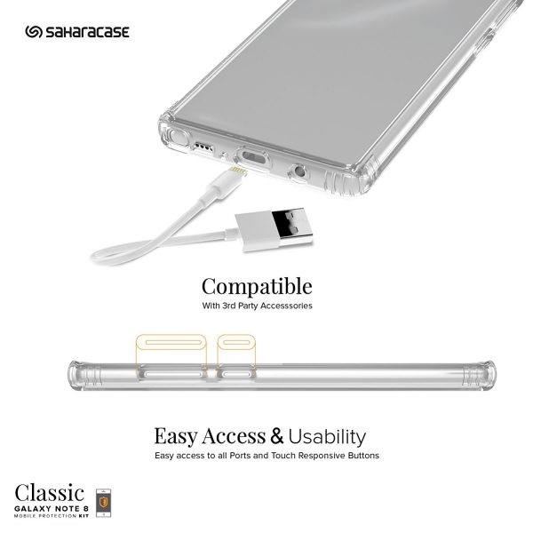 SaharaCase Galaxy Note 8 OnlyCase Seri Klf-Clear