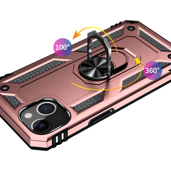 Sahara Case iPhone 14 KickStandl Klf (MIL-STD-810G) -Rose Gold