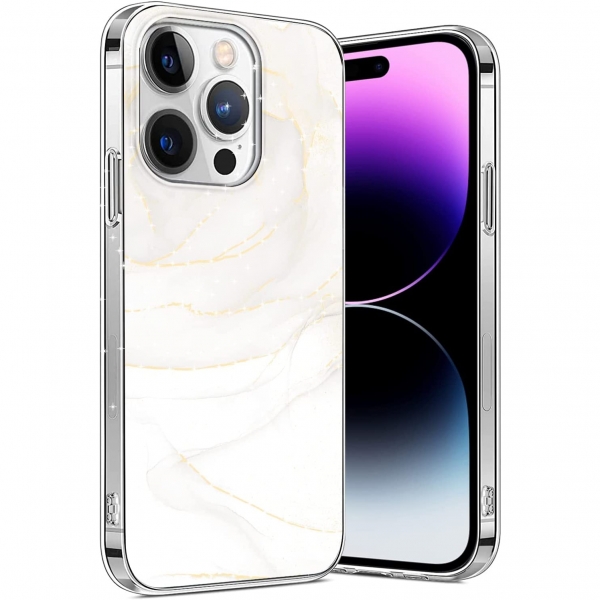 Sahara Case iPhone 14 Pro Max Darbeye Dayankl Klf-White Gold