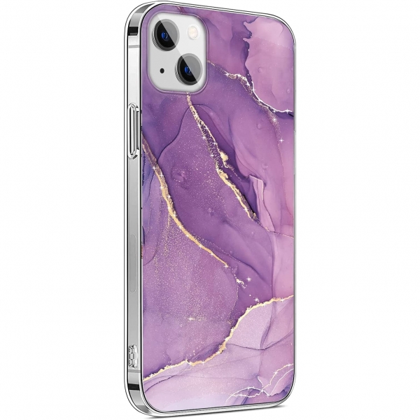 Sahara Case iPhone 14 Plus Darbeye Dayankl Klf-Purple Gold