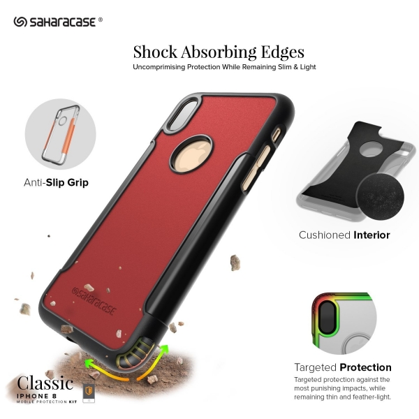 Sahara Case iPhone X Inspire Klf/Cam Ekran Koruyucu-Viper