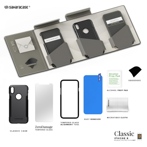 Sahara Case iPhone X Inspire Klf/Cam Ekran Koruyucu-Mist