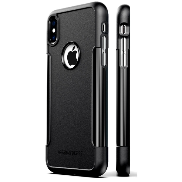 Sahara Case iPhone X Inspire Klf/Cam Ekran Koruyucu-Black