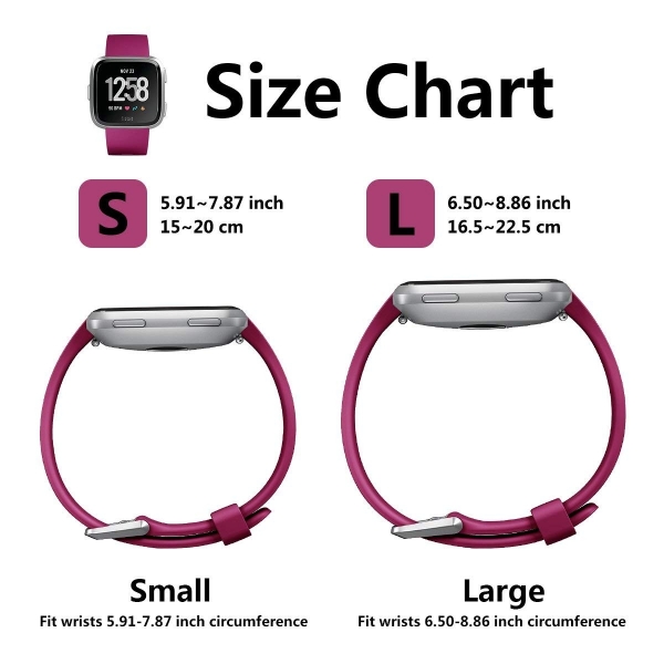 Sahiyeah Fitbit Versa Kay (Large)-Fuchsia