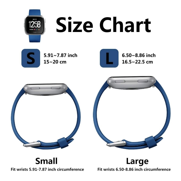 Sahiyeah Fitbit Versa Kay (Large)-Blue