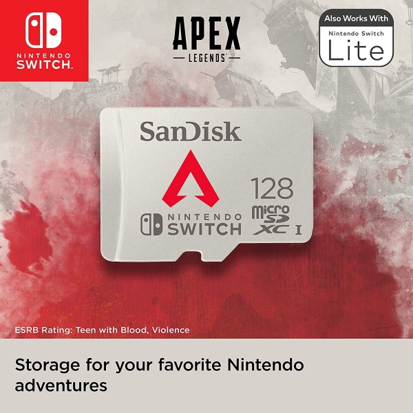 SanDisk Nintendo Switch in Lisansl microSDXC-Kart (128GB)-Apex Legends Sigil
