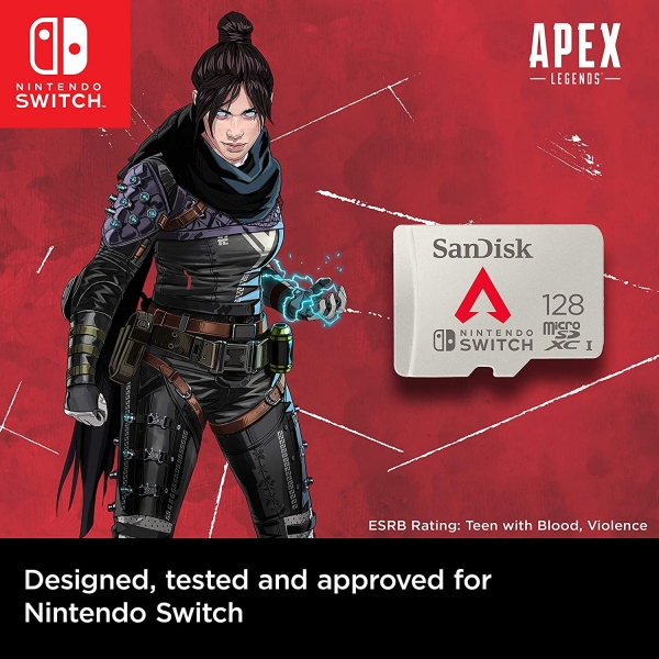 SanDisk Nintendo Switch in Lisansl microSDXC-Kart (128GB)-Apex Legends Sigil