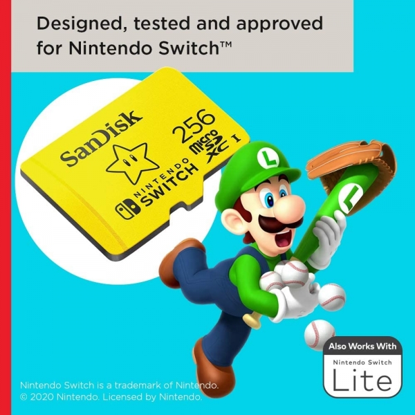 SanDisk Nintendo Switch in Lisansl microSDXC-Kart (256GB)