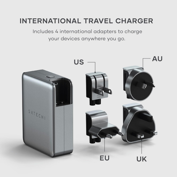 Satechi 145W USB-C 4 Port GaN Seyahat �arj Cihaz�