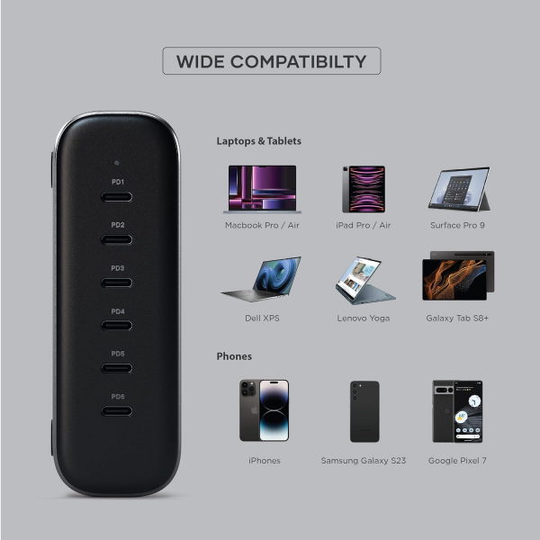 Satechi 200W USB-C 6 Port GaN �arj Cihaz�