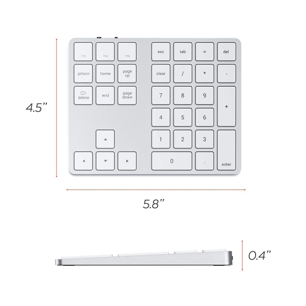 Satechi iOS in Alminyum Bluetooth Tu Takm (Silver)