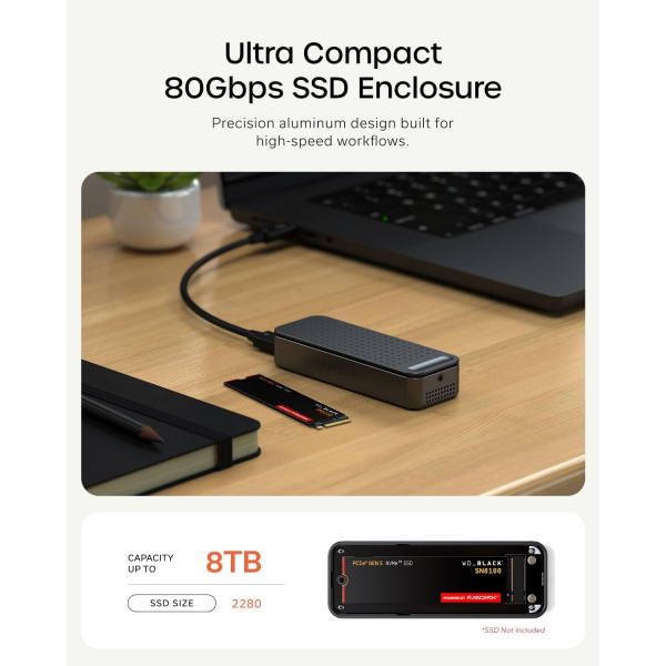 Satechi DotDisk 80Gbps SSD Kutusu-Space Black