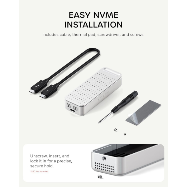 Satechi DotDisk 80Gbps SSD Kutusu-Silver