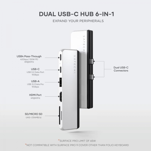 Satechi Dual USB-C Balant stasyonu