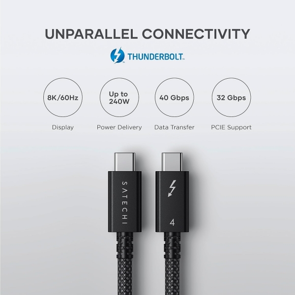 Satechi USB-C Thunderbolt 4 Kablosu (1M)