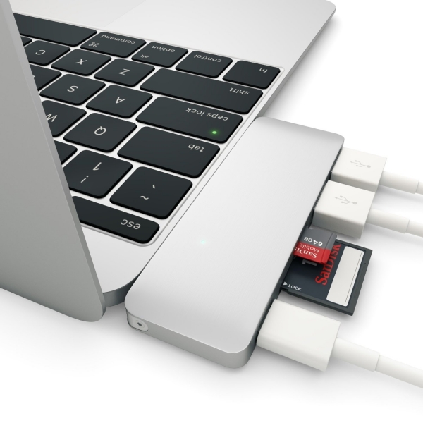 Satechi MacBook 12 in Type-C USB 3.0 Combo Hub Adaptr (Gm)