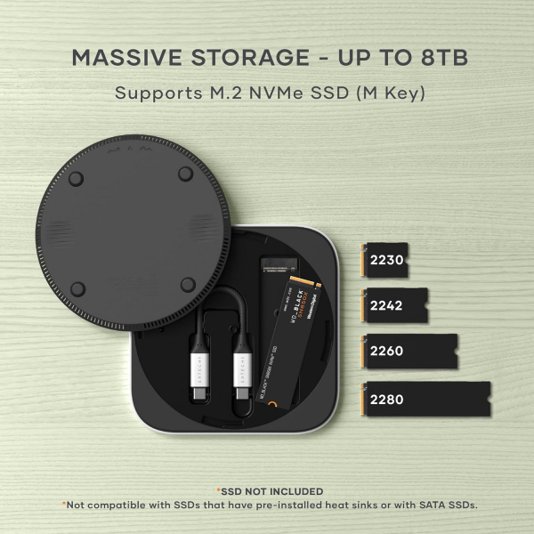 Satechi Mac Mini M4 in USB4 NVMe Muhafazas