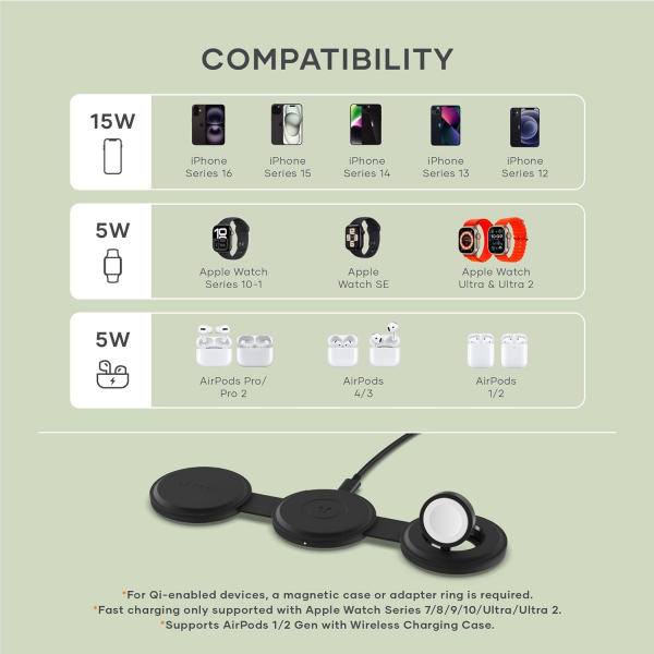 Satechi OntheGo 3 1 Arada Kablosuz arj Cihaz-Black