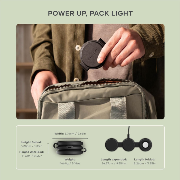 Satechi OntheGo 3 1 Arada Kablosuz arj Cihaz-Black