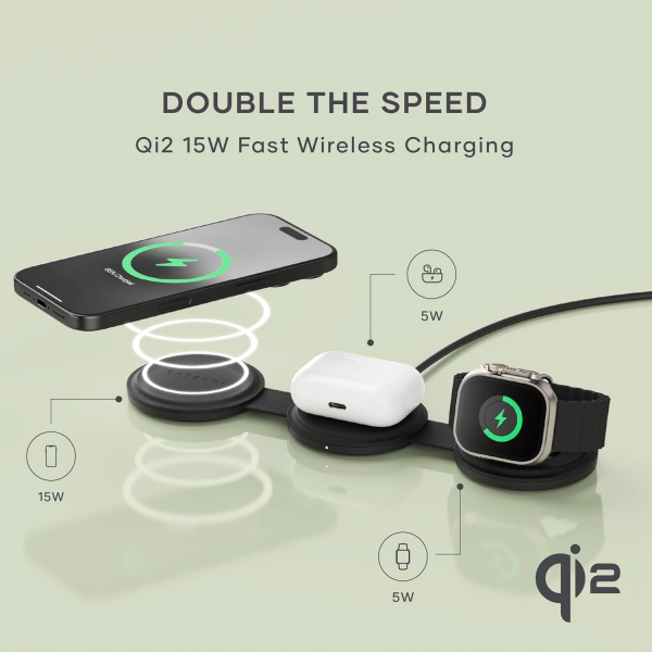 Satechi OntheGo 3 1 Arada Kablosuz arj Cihaz-Black