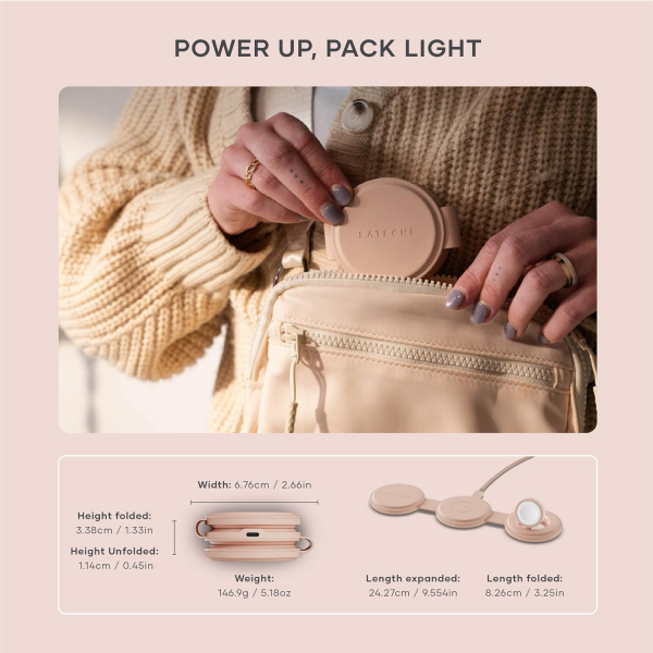 Satechi OntheGo 3 1 Arada Kablosuz arj Cihaz-Rose