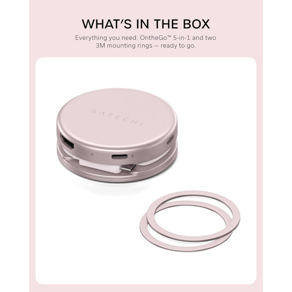 Satechi OntheGo 5 in-1 USB-C Multiport Adapt�r -Blush