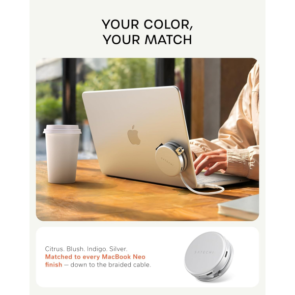 Satechi OntheGo 5 in-1 USB-C Multiport Adapt�r -Silver