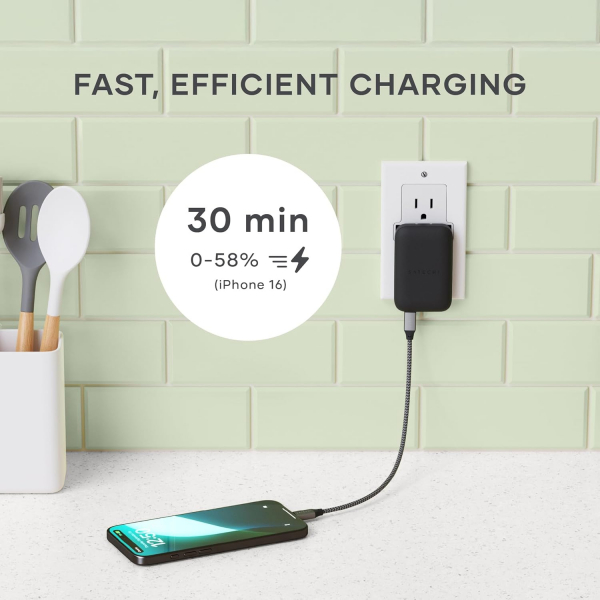 Satechi OntheGo 67W �nce GaN Duvar �arj Cihaz�-Black