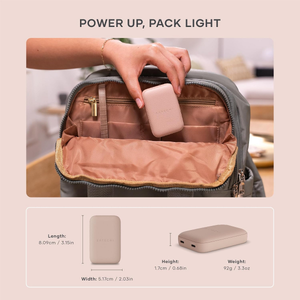 Satechi OntheGo 67W �nce GaN Duvar �arj Cihaz�-Desert Rose