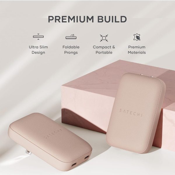 Satechi OntheGo 67W �nce GaN Duvar �arj Cihaz�-Desert Rose