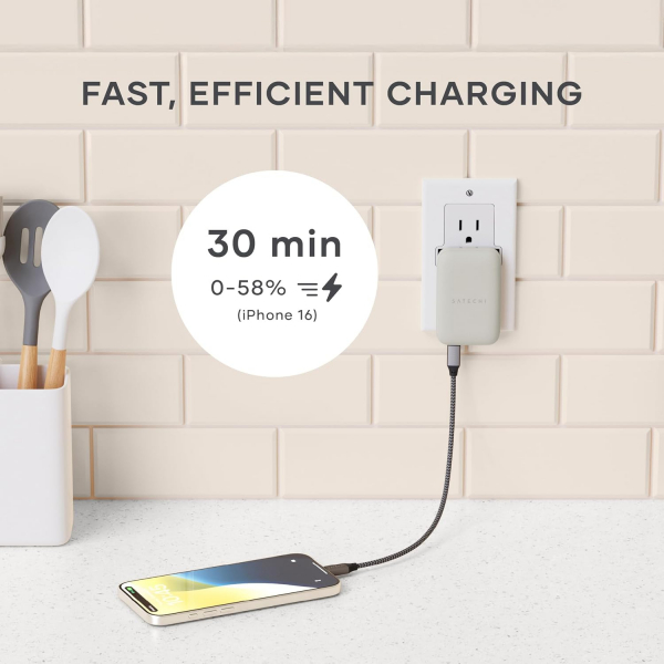 Satechi OntheGo 67W �nce GaN Duvar �arj Cihaz�-Sand