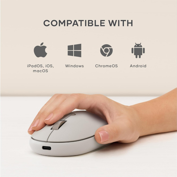 Satechi OntheGo Bluetooth Mouse-Sand