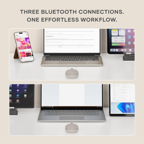 Satechi OntheGo Bluetooth Mouse-Sand